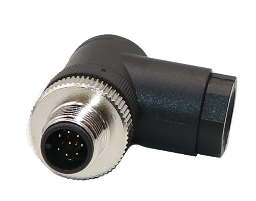 M12-8 Pin Elbow - Metal Pin End PG7-9 - IoT Signal Sensor Plug
