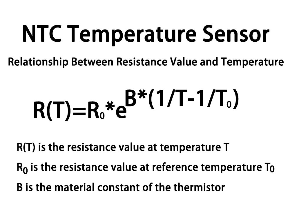 Relationship between NTC temperature sensor resistance and temperature