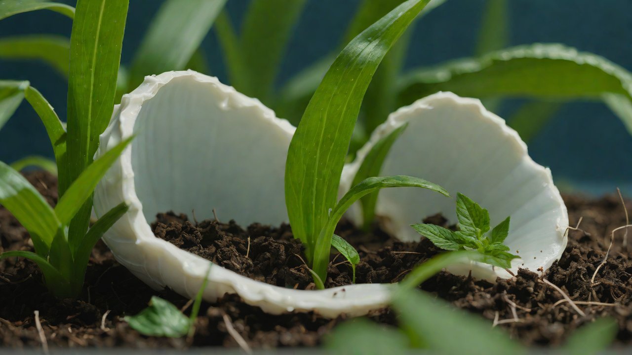 Will biodegradable plastic shells decompose due to soil microorganisms?