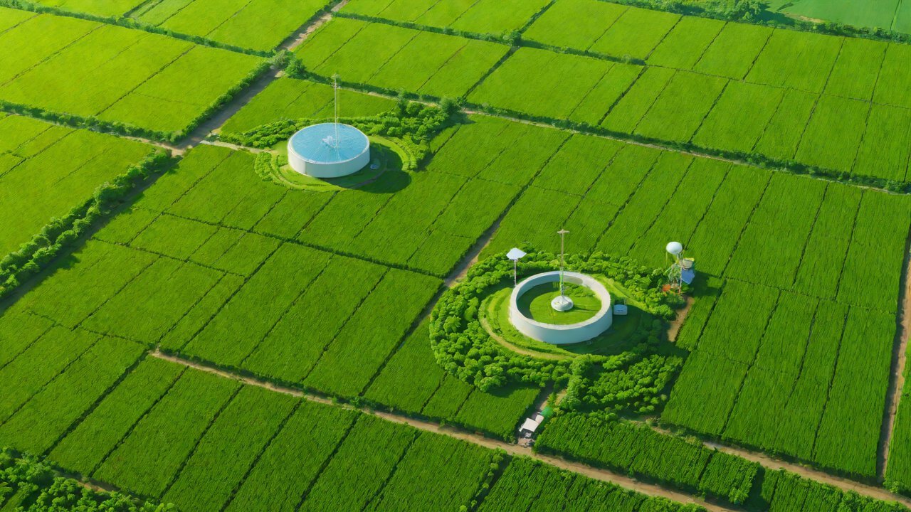 Can this omnidirectional antenna solve the signal obstruction problem in terraced fields?
