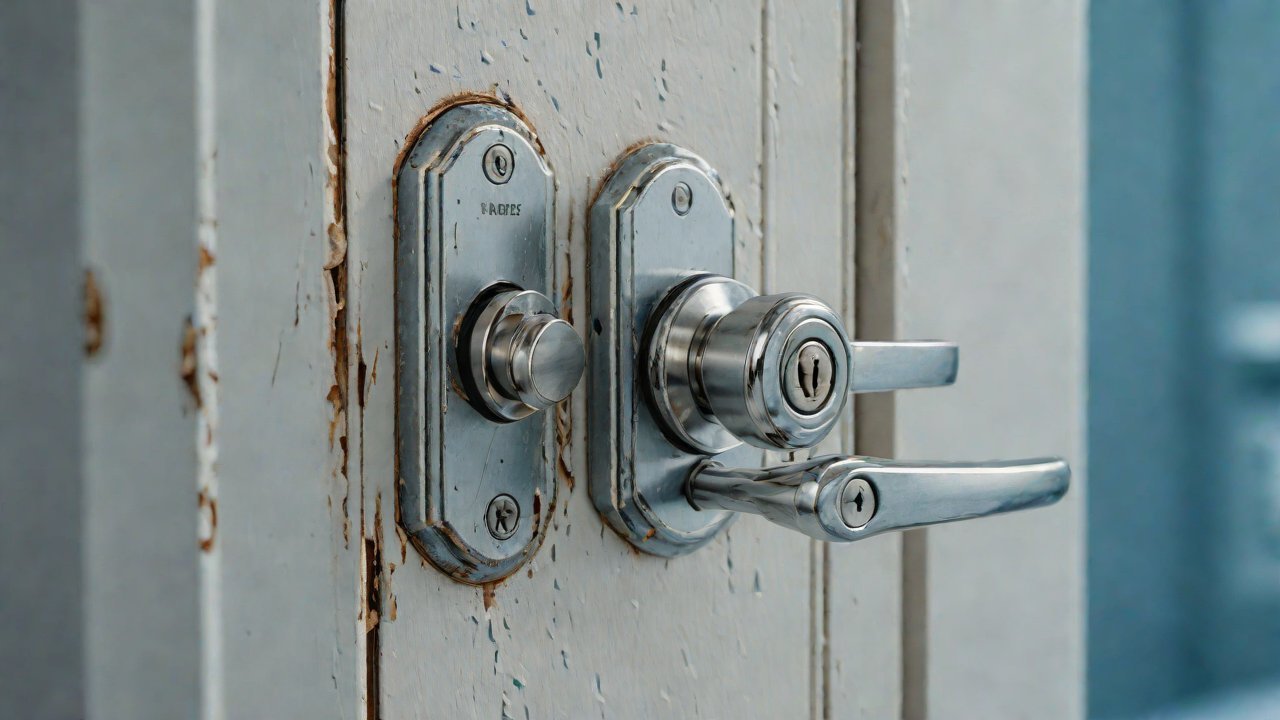 Automatic locking and alarm mechanisms for smart door locks when subjected to violent attacks