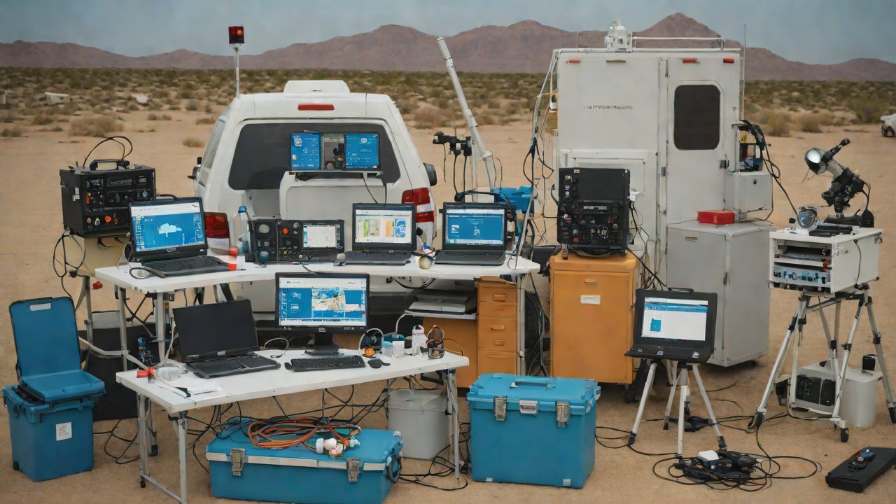 How to achieve second-level synchronization and analysis of data from portable laboratory equipment at emergency sites?