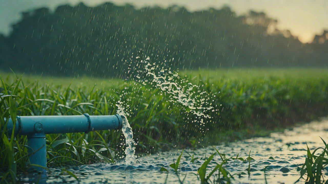 How does the dynamic threshold determination method identify anomalies caused by burst irrigation pipes?