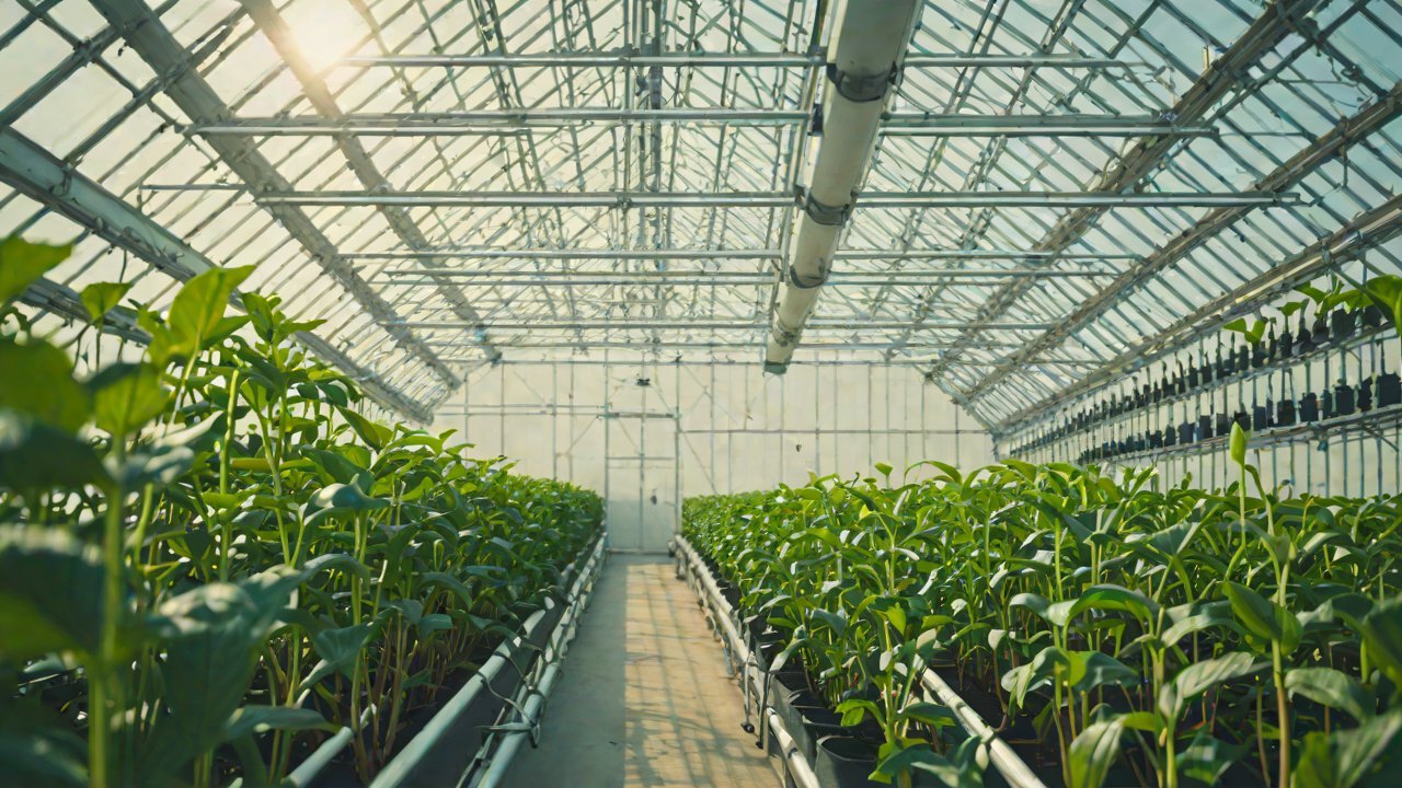 How does the coupled algorithm for soil heat flux and water transport perform in greenhouses?