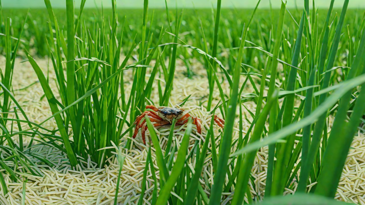 In crab-rice symbiotic fields, will sensor probes be damaged by crab claws?