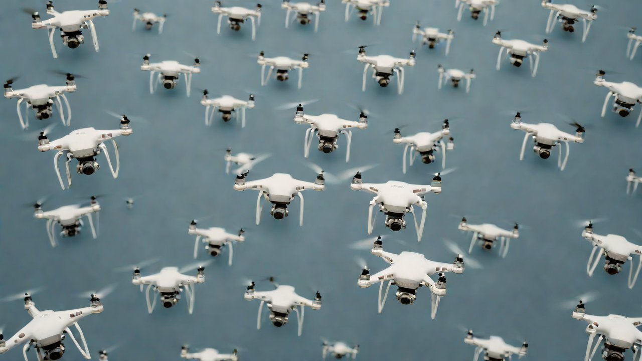 How should anti-interference algorithms be designed for communication between multiple drones during swarm flight?
