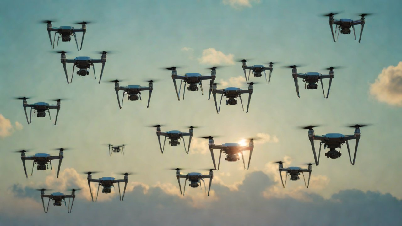 Can distributed swarm control algorithms enable hundreds of drones to operate in an orderly manner, like migratory birds?