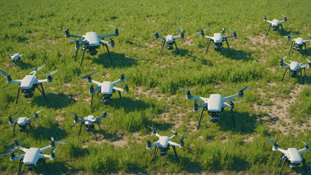 How can agricultural drones and ground robots achieve air-to-ground collaboration?