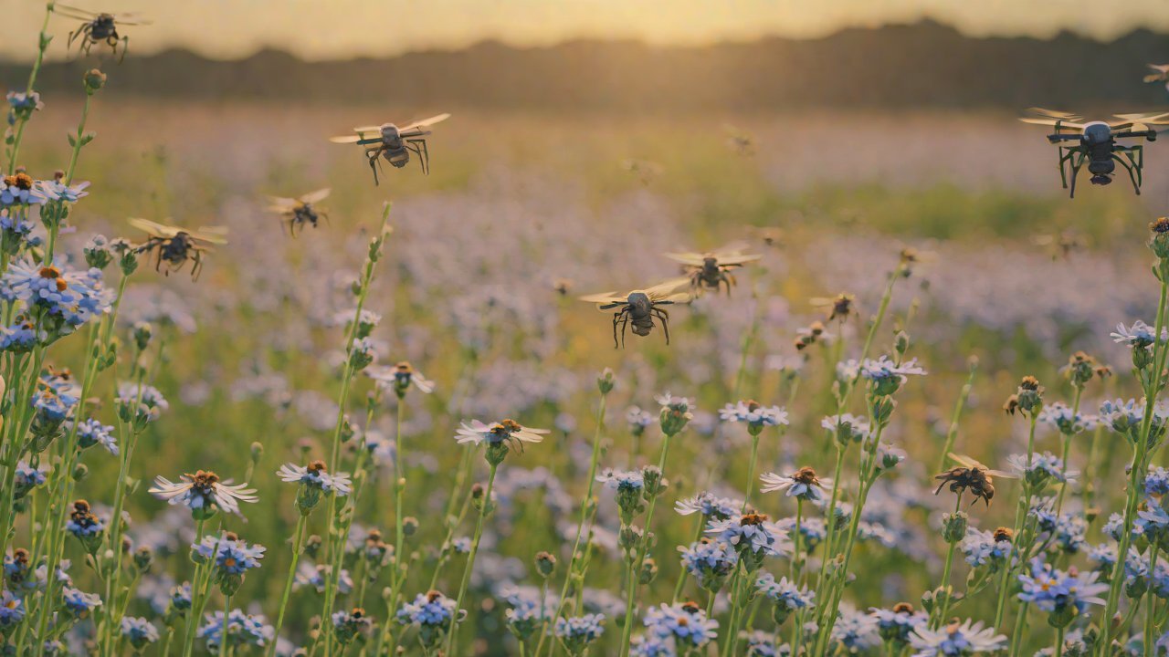Will noise pollution from drone swarms affect honeybee foraging behavior in the surrounding area?