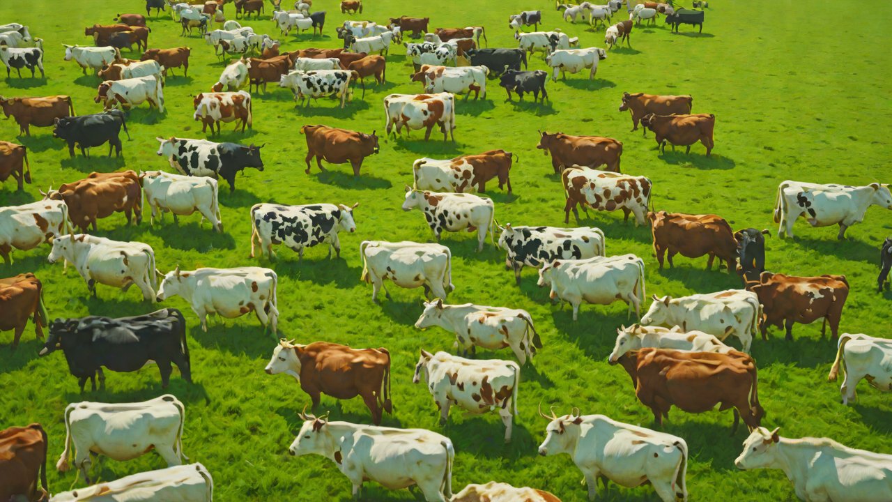 Which type of ear tag—low-frequency, high-frequency, or ultra-high-frequency—is best suited for large-scale cattle herds?