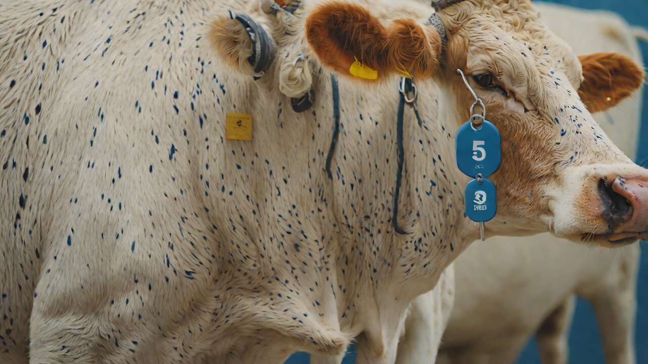 How do the miniature batteries inside the ear tags last a dairy cow’s five-year production period?