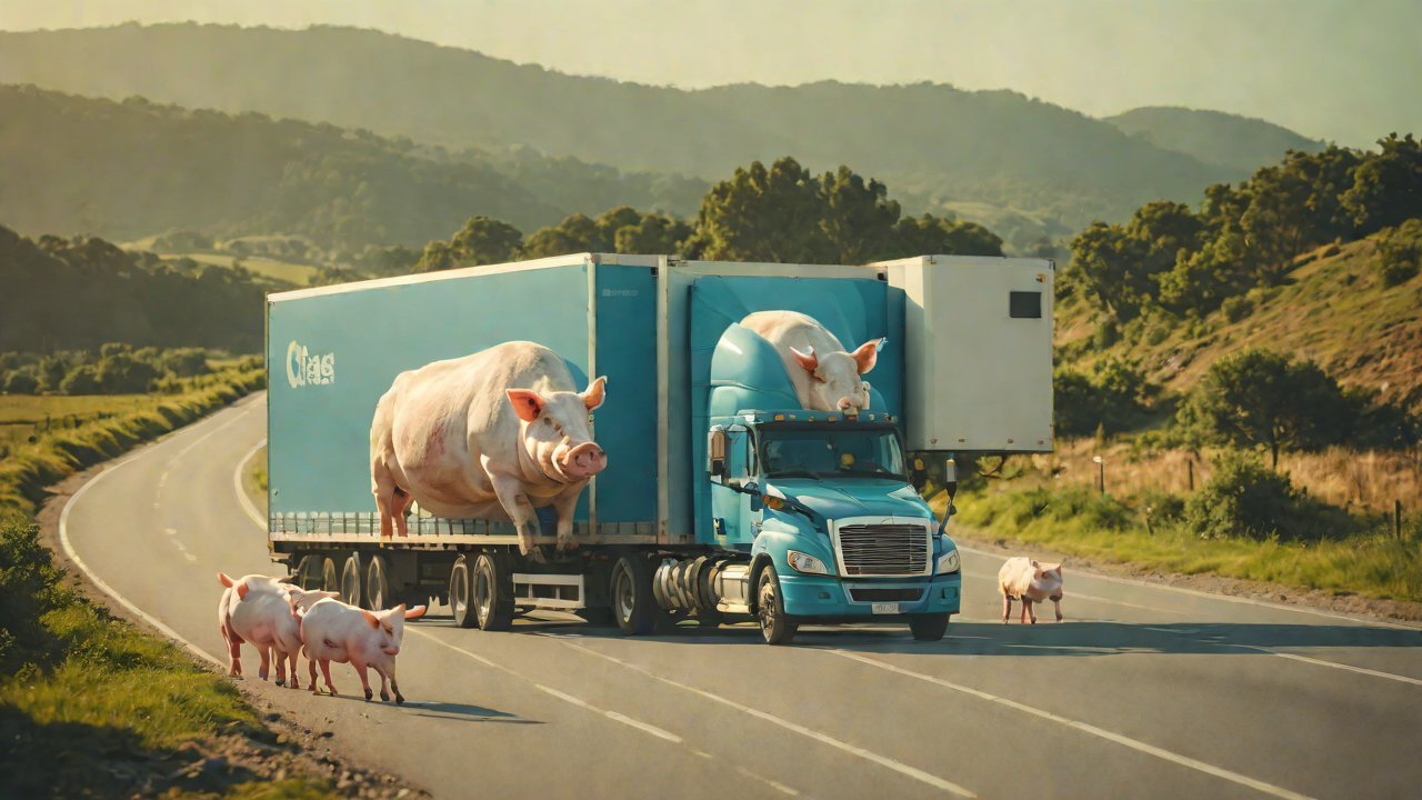 Can this technology monitor stress responses in pigs during transportation?