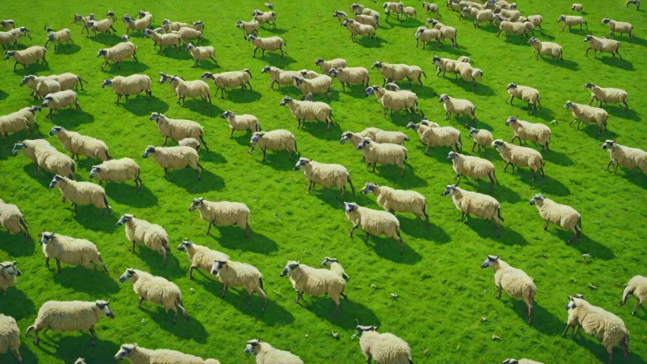 Can this algorithm determine if a sheep flock has been attacked by wolves based on ear tag displacement?