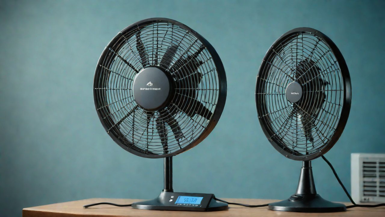 How does this variable frequency fan dynamically adjust its speed based on temperature and humidity indices?