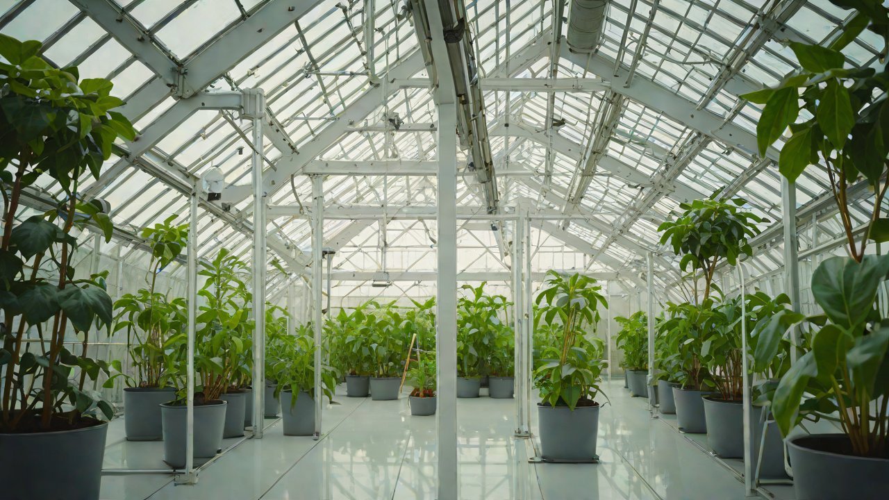 How does the carbon dioxide fertilizer generator automatically adjust its emissions based on light intensity?