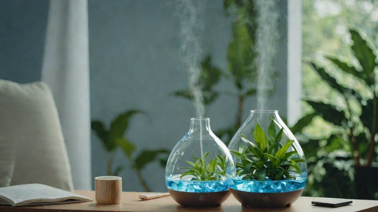 How can an automatic humidifier avoid overworking and causing mold growth during periods of high humidity at night?