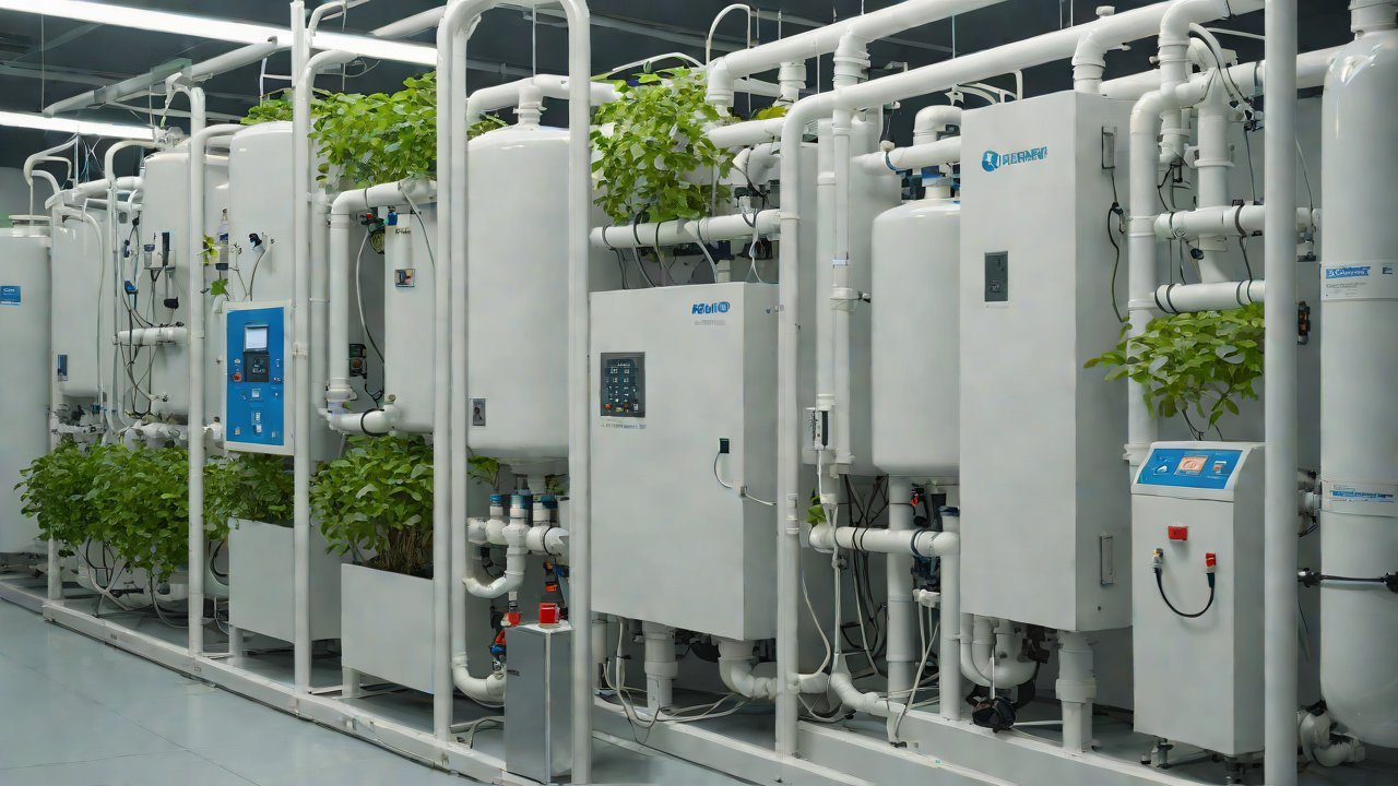 How is the EC value of a nutrient solution circulation system (NFT) adjusted in a closed-loop manner?