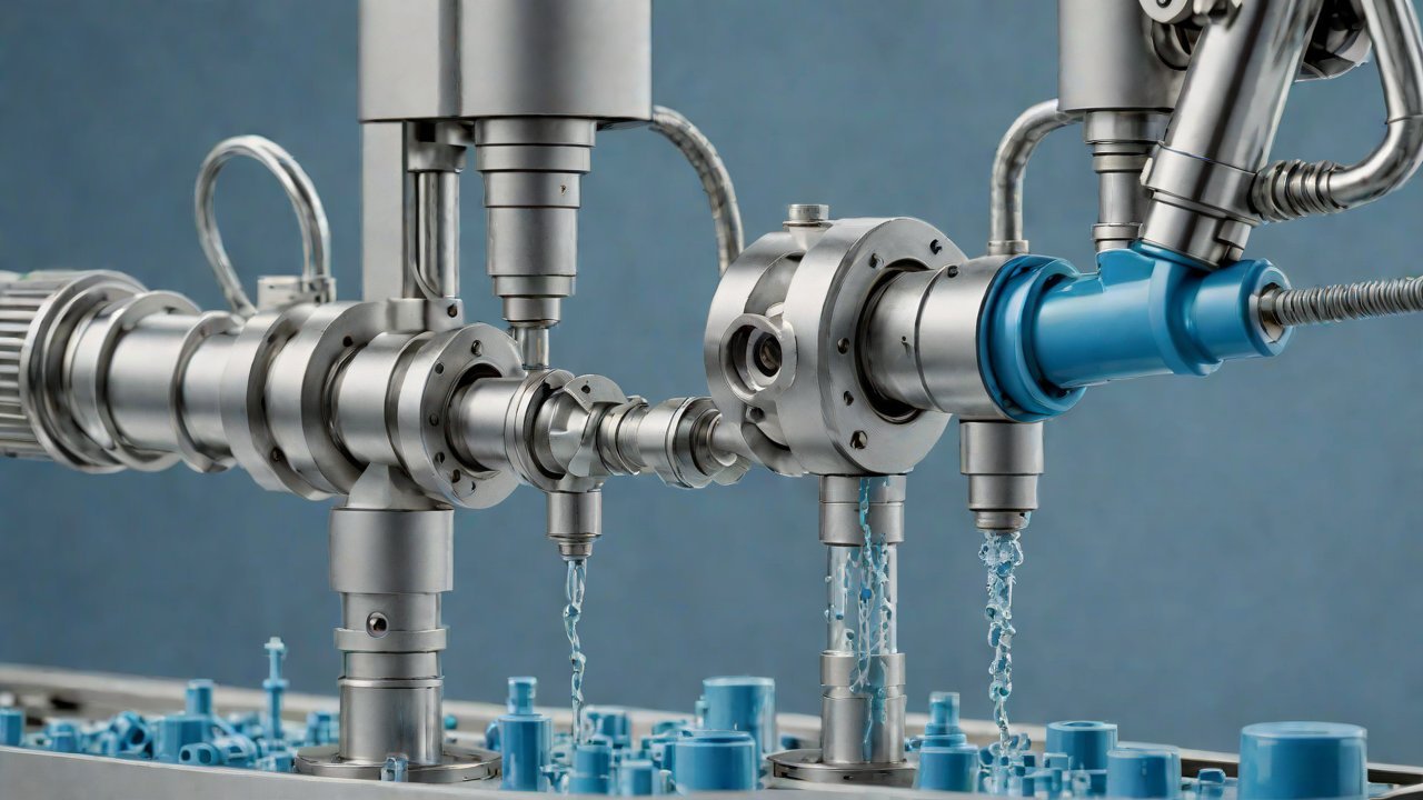 How does this sorting system use pneumatic suction nozzles to handle irregularly shaped parts?