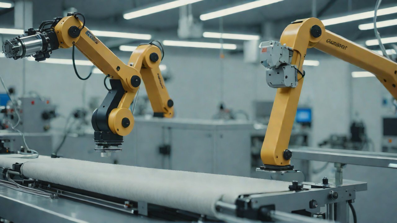 How does this automatic tension control system ensure film production does not break?