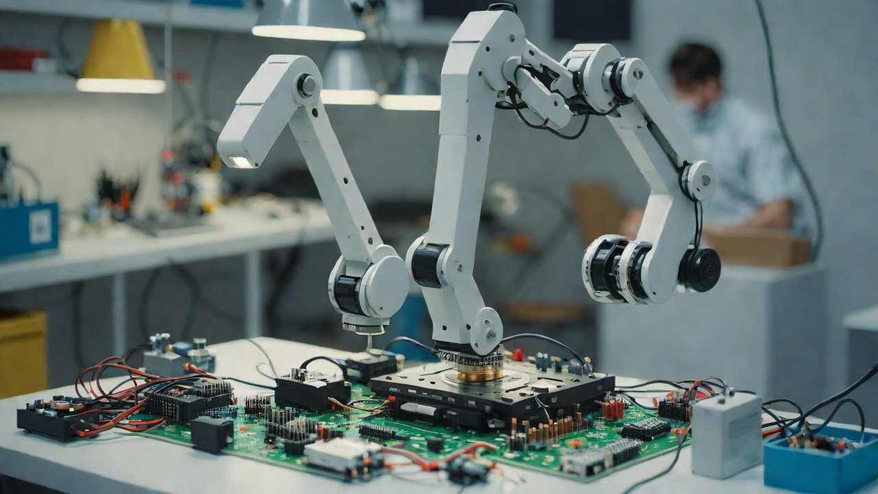 Can a dual-arm collaborative robot mimic human precision assembly?