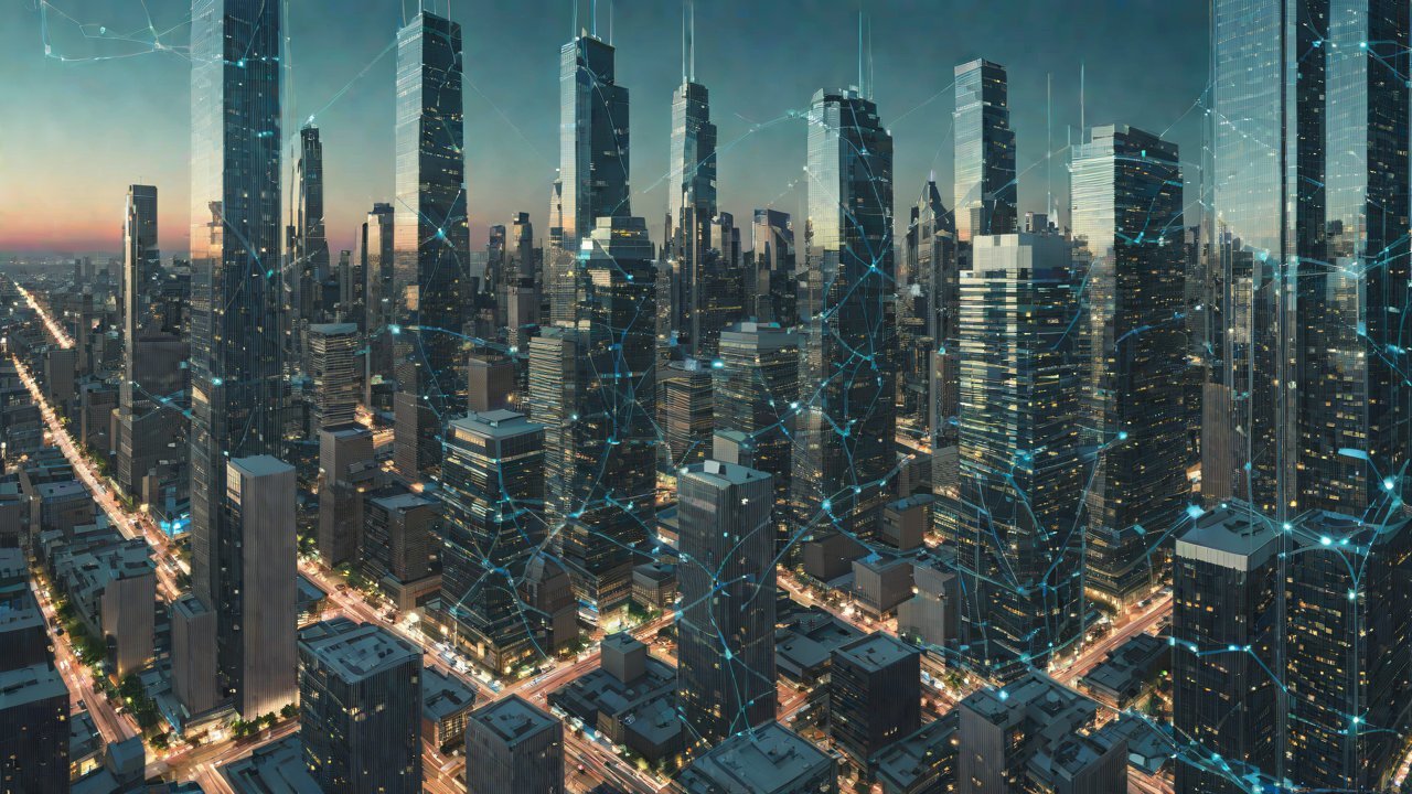 How can this distributed architecture support tens of thousands of devices sharing a single digital world?