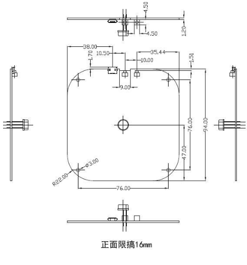 Intelligent air quality PM2.5 environmental detector product design drawing